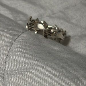 Elegant Silver Dolphin Ring size 7